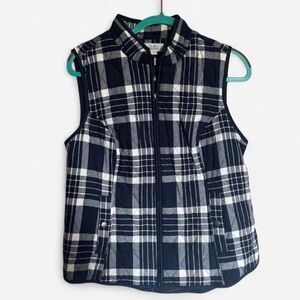 Croft & Barrow Navy and White Vest